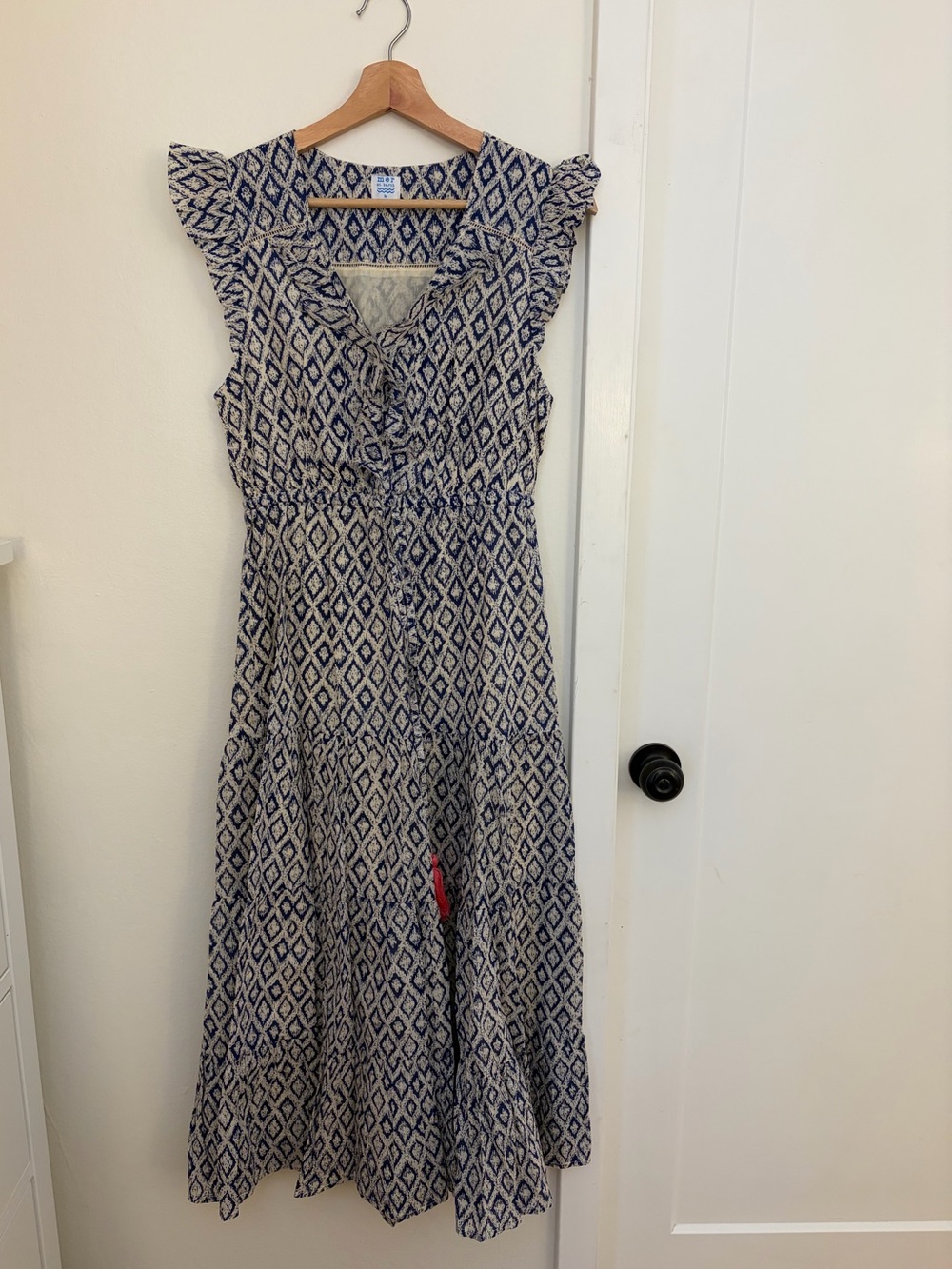 Mer St. Barth Giselle Maxi Dress with Ruffle Shoulders